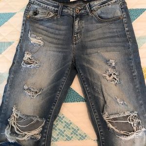 KanCan destroyed Bermuda shorts